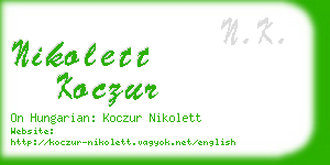 nikolett koczur business card